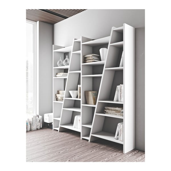 Matēti balts grāmatu plaukts TemaHome Delta-image-2