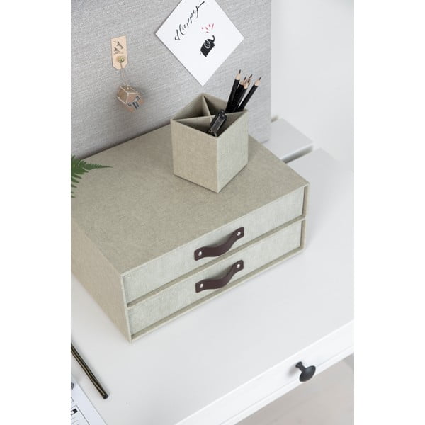 Bēšs 2 līmeņu organizators Bigso, 33 x 25,5 cm-image-1