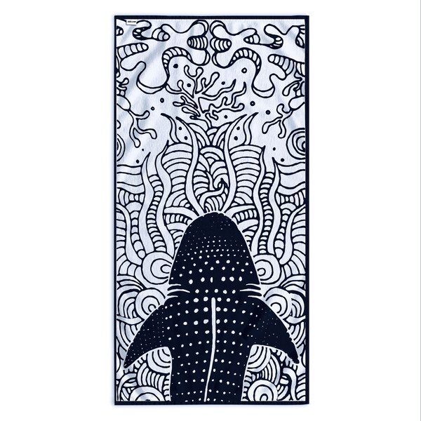 Tumši zils pludmales dvielis 90x180 cm Shark – DecoKing-image-2