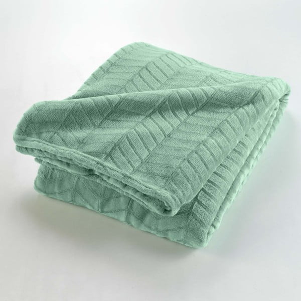 Gaiši zaļš gultas pārklājs no mikroflaneļa 180x220 cm Arya – douceur d'intérieur
