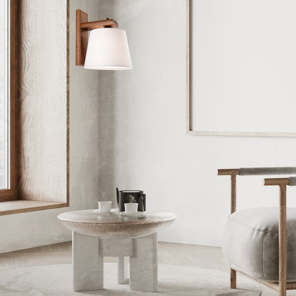 Tumši brūna sienas lampa ø 20 cm Aida – LAMKUR-image-1