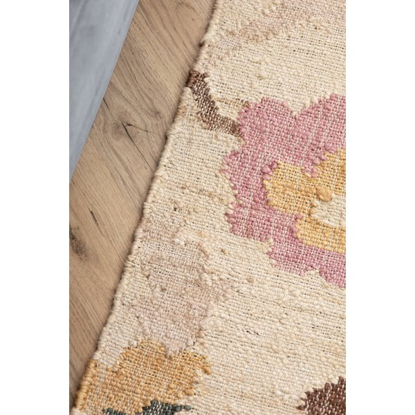 Krēmkrāsas ar rokām darināts džutas paklājs 200x300 cm Roya Violette – Elle Decoration-image-4