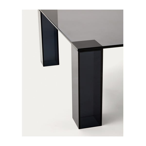 Tumši pelēks stikla žurnālgaldiņš 85x85 cm Adularia – Kave Home-image-3