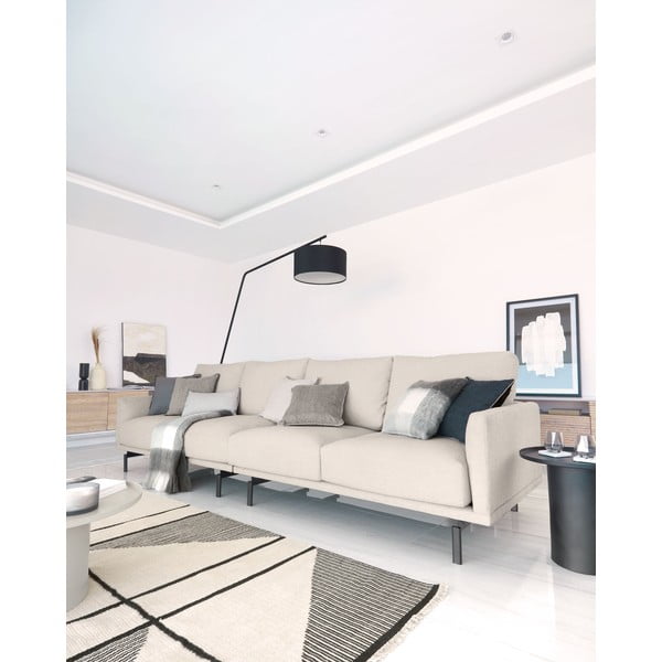 Melna stāvlampa ar auduma abažūru (augstums 221,5 cm) Ciana – Kave Home-image-2