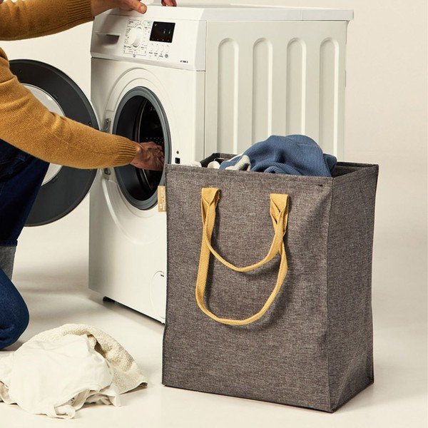 Pelēks tekstila veļas grozs 53 l Laundry Hub Tweed – Rolser-image-2