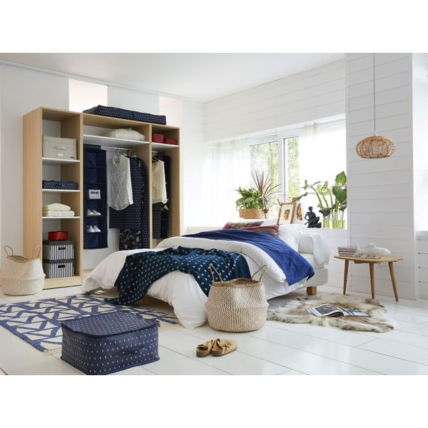 Tumši zils drēbju pakaramais Compactor Kasuri Range, garums 137 cm-image-1