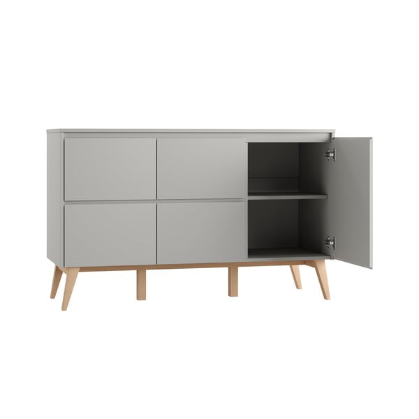 Pelēka zema bērnu kumode 149x52,5 cm Swing – Pinio-image-3