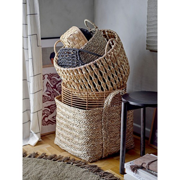 Apaļš brūns vilnas paklājs ø 110 cm Lenea – Bloomingville-image-1