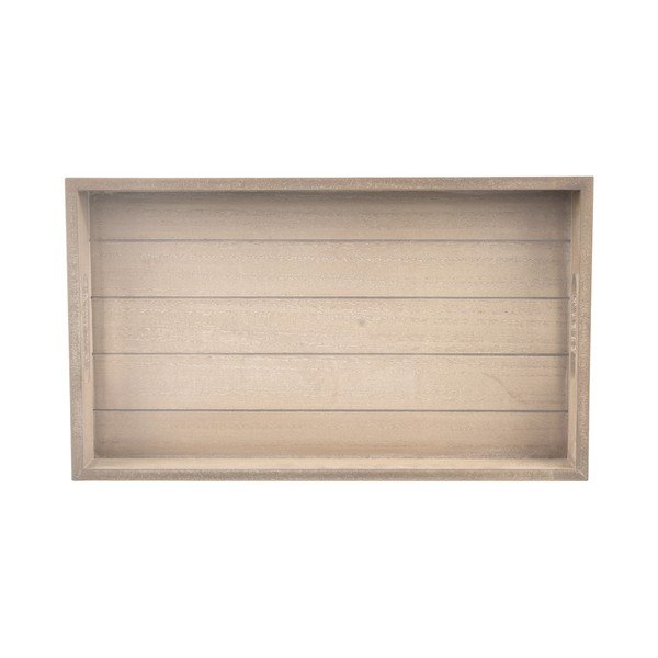 Brūna servēšanas paplāte no presēta koka Orion, 34 x 20 cm-image-1