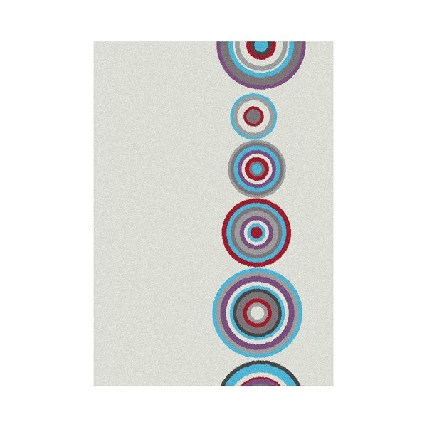 Balts paklājs Universal Boras Circles, 57 x 110 cm