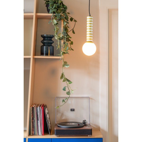 Dzeltena metāla piekaramā lampa ø 12 cm Rayado Retro – Leitmotiv-image-1