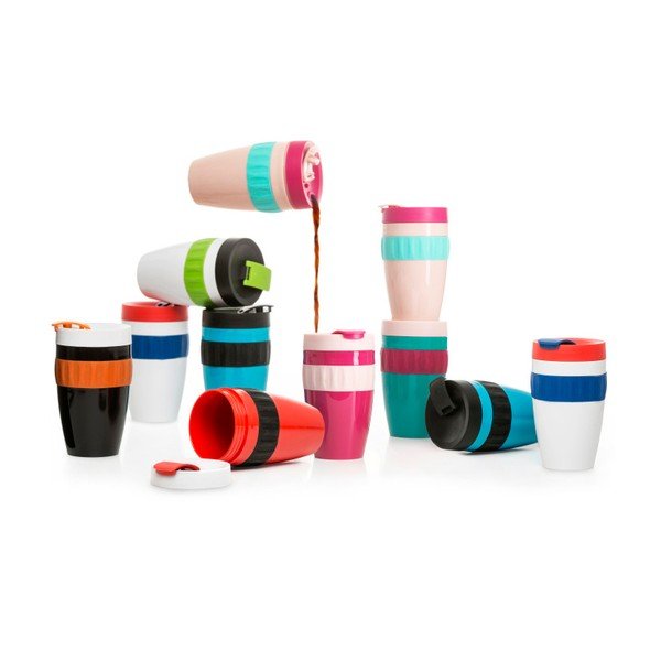 Melns un oranžs Sagaform To Go krūzītis, 400 ml-image-1