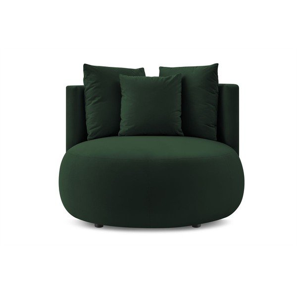 Tumši zaļš samta atpūtas krēsls Cesar – Bobochic Paris-image-3