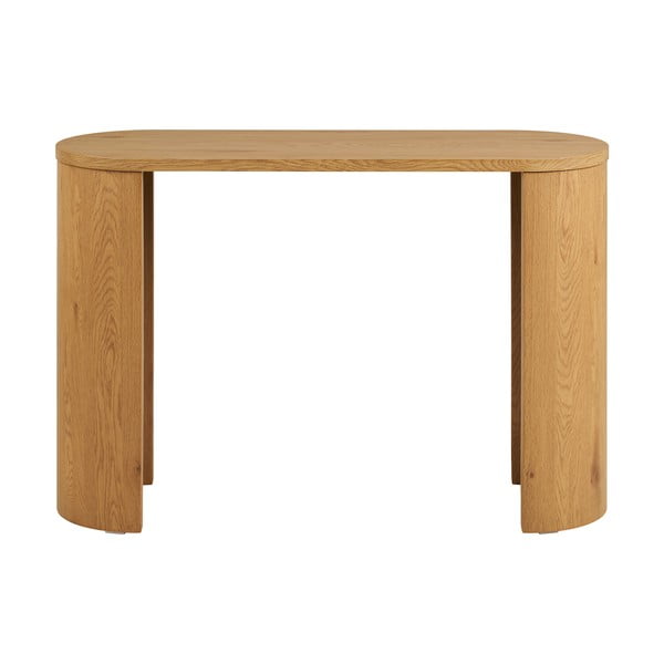 Dabīga toņa konsoles galds ar ozolkoka imitāciju 38x114 cm Bibione – House Nordic-image-2