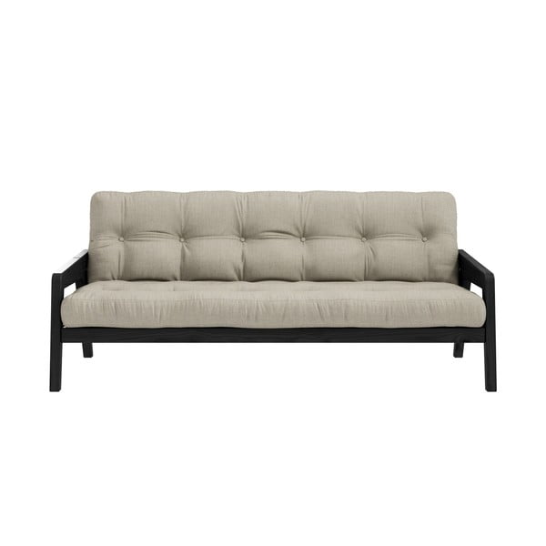 Bēšs izvelkamais lina dīvāns 204 cm Grab – Karup Design