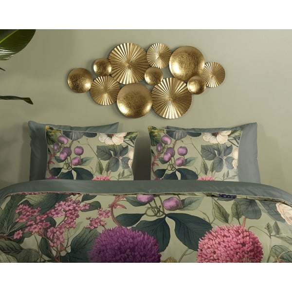 Haki vienguļamā gultas veļa no kokvilnas satīna 140x220 cm Onaz – Descanso-image-2