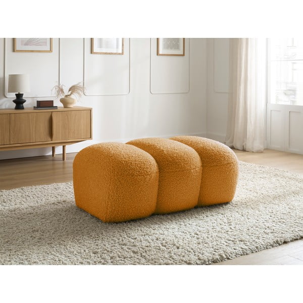 Sinepju dzeltens kāju soliņš no buklē auduma Hippolyte – Bobochic Paris-image-1