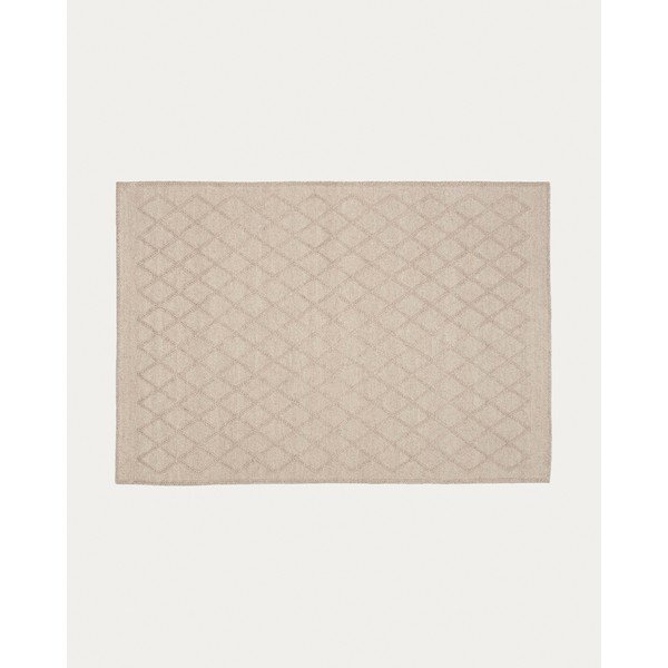 Bēšs mazgājams paklājs no vilnas maisījuma 160x230 cm Sybil – Kave Home-image-3