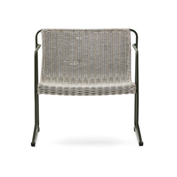 Dūmakaini zaļš metāla dārza atpūtas krēsls Maurina – Kave Home-image-2