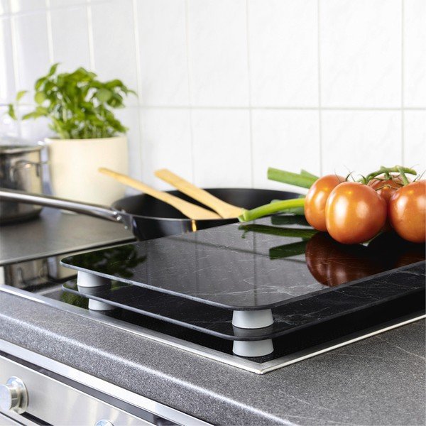 Rūdīta stikla plīts aizsargplāksnes (2 gab.) 52x30 cm Abdeckplatte  – Wenko-image-1