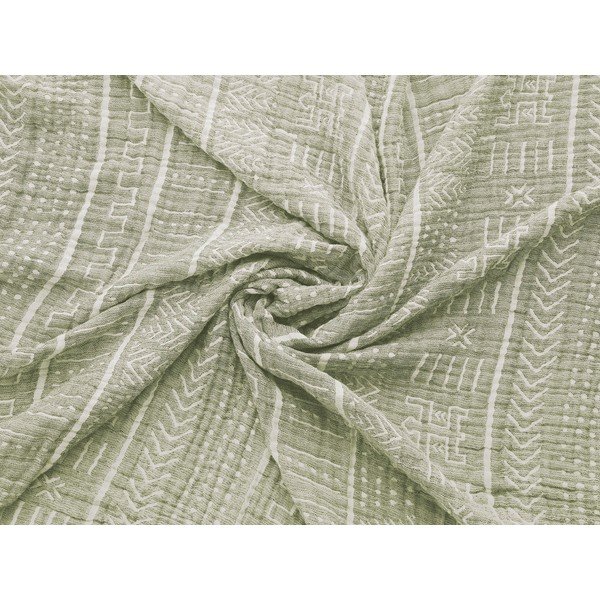 Zaļš muslīna pārklājs divguļamai gultai 220x240 cm Etno – Mijolnir-image-1