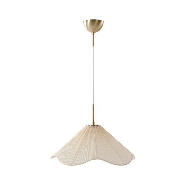 Krēmkrāsas tekstila piekaramā lampa ø 50 cm Lunaria – Jotex