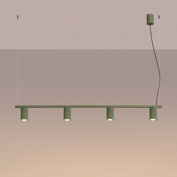 Zaļa alumīnija piekaramā lampa Gleam – Sollux-image-4