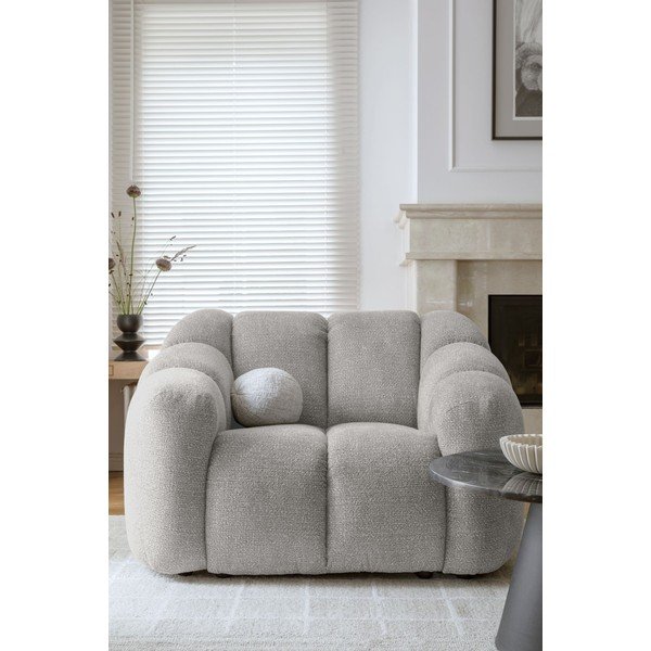 Gaiši pelēks atpūtas krēsls Shell – Miuform-image-1