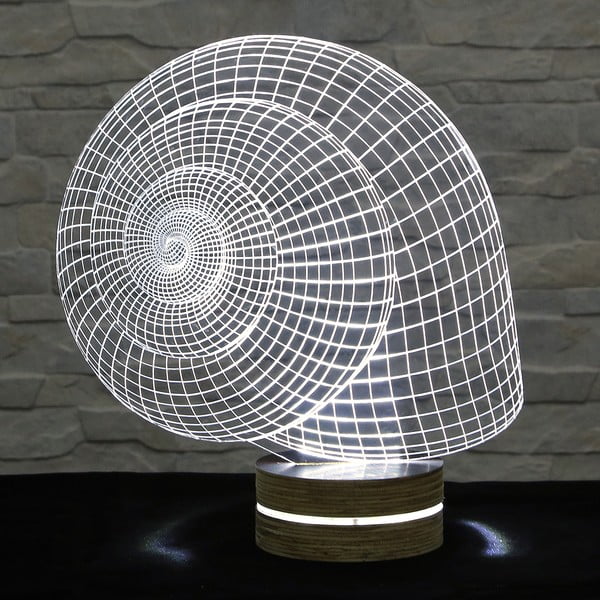 3D galda lampa Gliemezis
