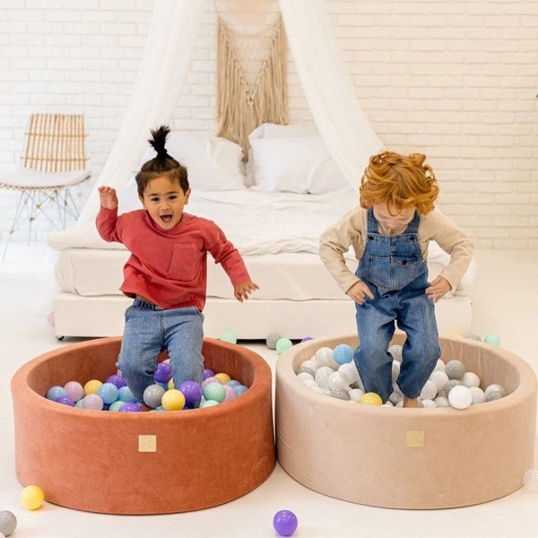 Krēmkrāsas bumbu baseins ø 90 cm augstums 30 cm – Meowbaby-image-1