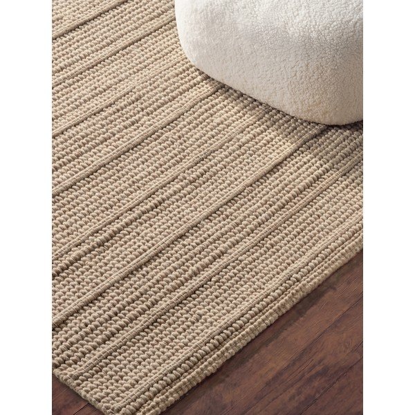 Bēšs ar rokām darināts vilnas paklājs 80x150 cm Camden Parker – Ted Baker-image-3