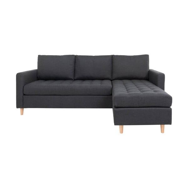 Tumši pelēks stūra dīvāns ar maināmu stūri House Nordic Firenze-image-1