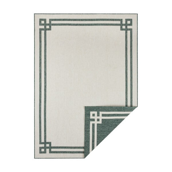 Zaļš un krēmkrāsas āra paklājs NORTHRUGS Manito, 200 x 290 cm
