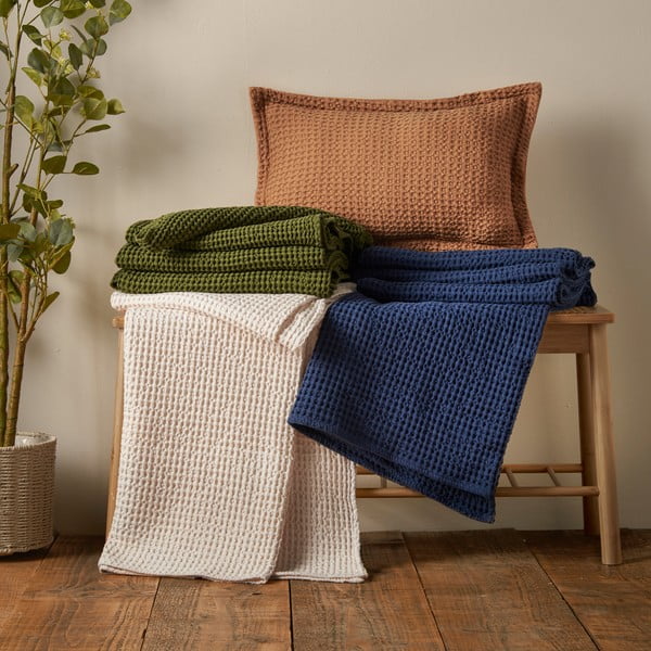 Kokvilnas dekoratīvais spilvens 30x50 cm Jaipur Chunky Waffle – Pineapple Elephant-image-4