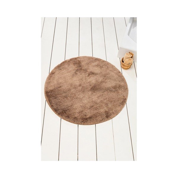 Bēšsarkans vannas paklājs Colors of Cap, ⌀ 90 cm