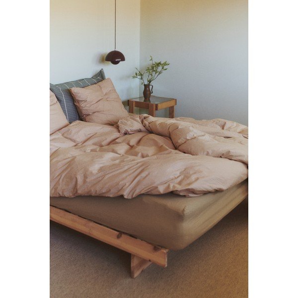 Dabīga toņa priedes masīvkoka vienvietīga gulta ar režģi 120x200 cm Kanso – Karup Design-image-4