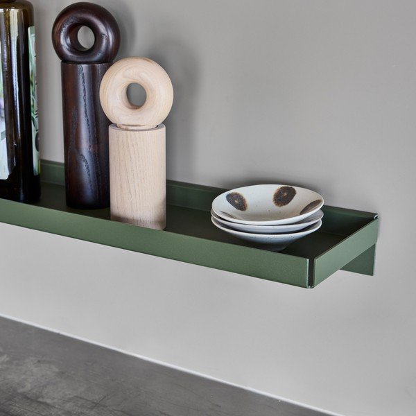 Tumši zaļš metāla sienas plaukts 50 cm Bakku – OYOY Living Design-image-1