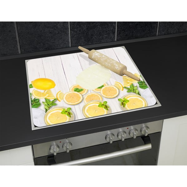 Rūdīta stikla plīts sienas aizsargplāksne 50x56 cm Lemons – Wenko-image-1