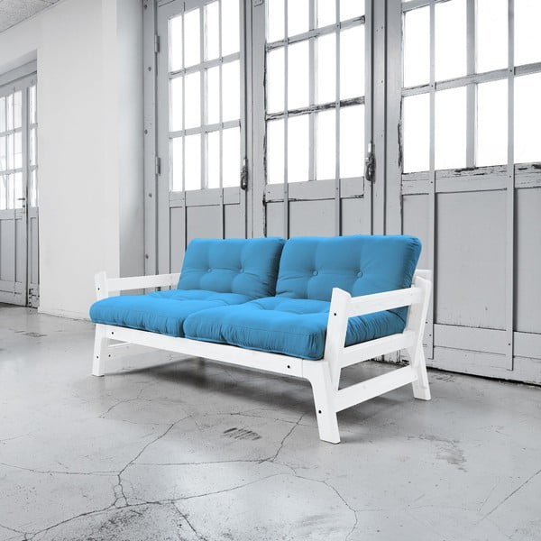 Dīvāns gulta Karup Step White/Horizon Blue