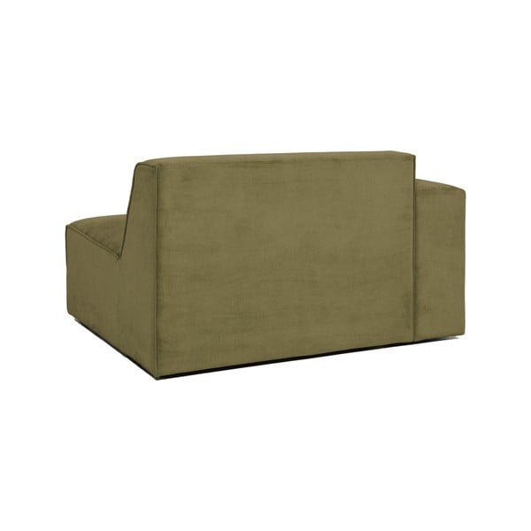 Zaļš velveta dīvāna gala modulis Scandic Sting, 124 cm, kreisais stūris-image-3