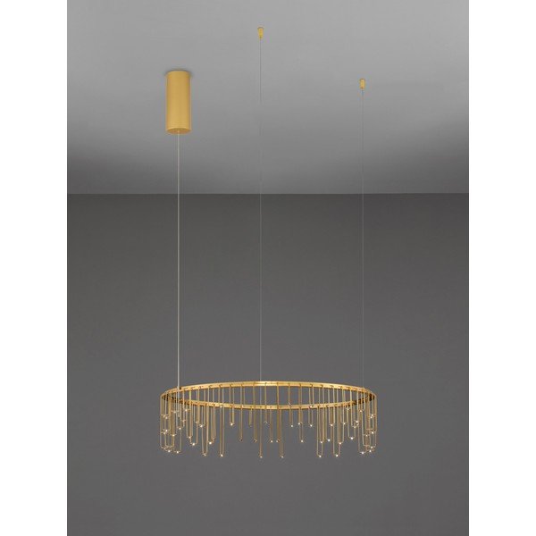 Zelta krāsas alumīnija LED piekaramā lampa ar regulējamu spilgtumu ø 65 cm Stellar – Nova Luce-image-3
