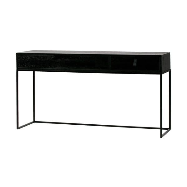 Melns ozolkoka konsoles galds WOOOD Silas-image-2
