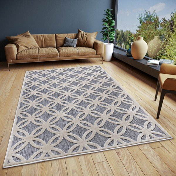 Pelēks paklājs 57x90 cm Iconic Circle – Hanse Home-image-1