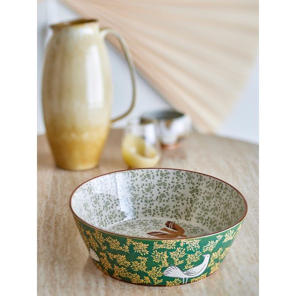 Zaļa keramikas bļoda ø 28 cm Hezha – Bloomingville-image-1