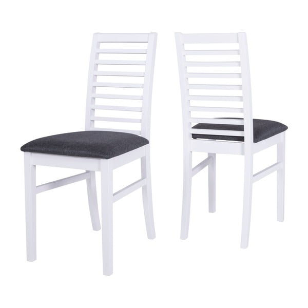 Balts ēdamistabas krēsls ar gumijkoka struktūru Canett Gabriel