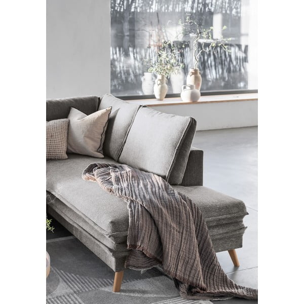 Pelēks salokāms stūra dīvāns (ar labo stūri) Charming Charlie – Miuform-image-4