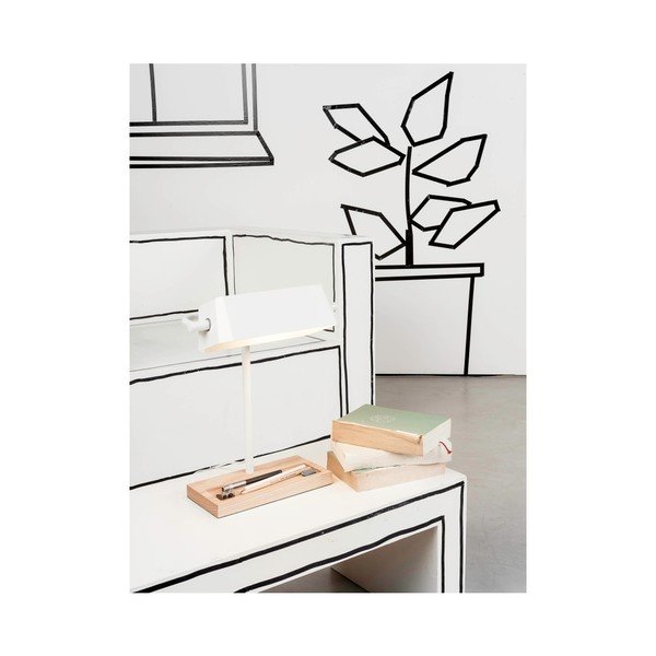 Galda lampa ar metāla abažūru baltā/dabīgā tonī (augstums 40 cm) Cambridge – it's about RoMi-image-4