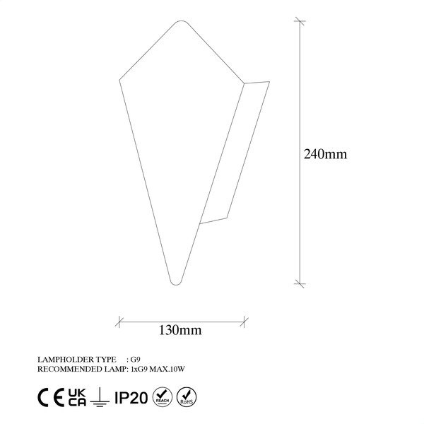 Melna sienas lampa Cut – Opviq lights-image-4