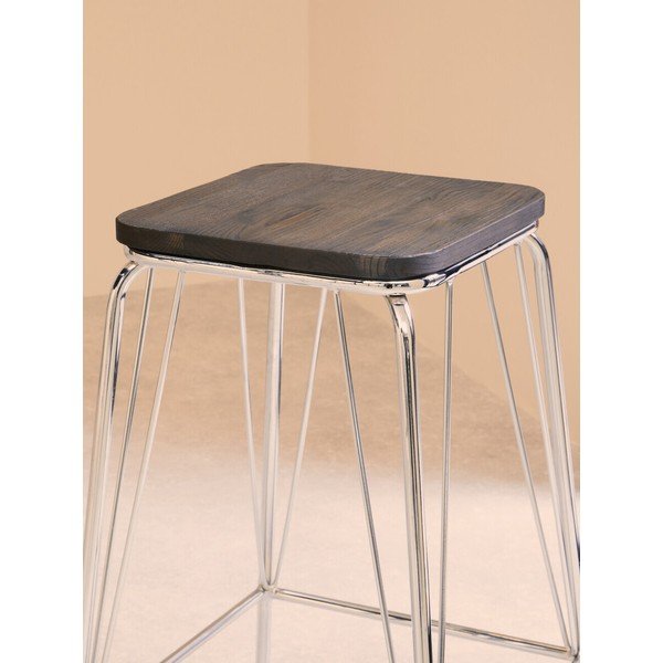 Sudraba krāsas/dabīga toņa gobas masīvkoka ķeblis District – Premier Housewares-image-3