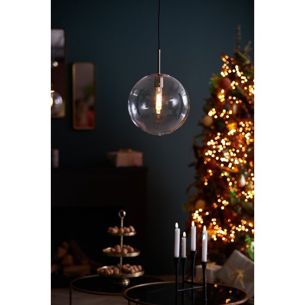 Bronzas krāsas piekaramā lampa ar stikla abažūru ø 30 cm Medina – Light & Living-image-2